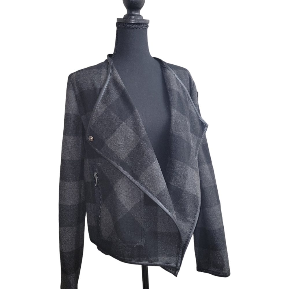 Dex Motorcycle Buffalo plaid Outerwear Wool Blend jacket